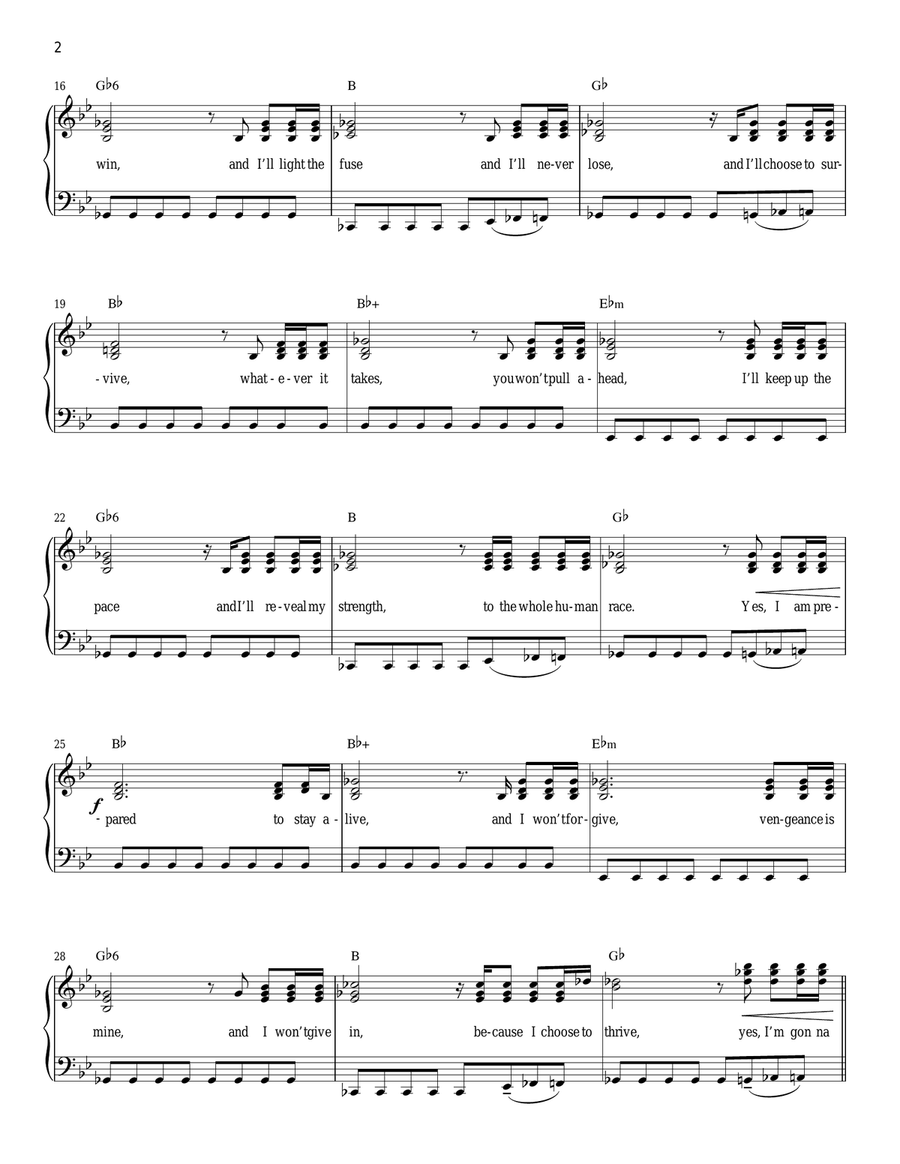 Survival Survival Easy Piano scores gallery preview page 2