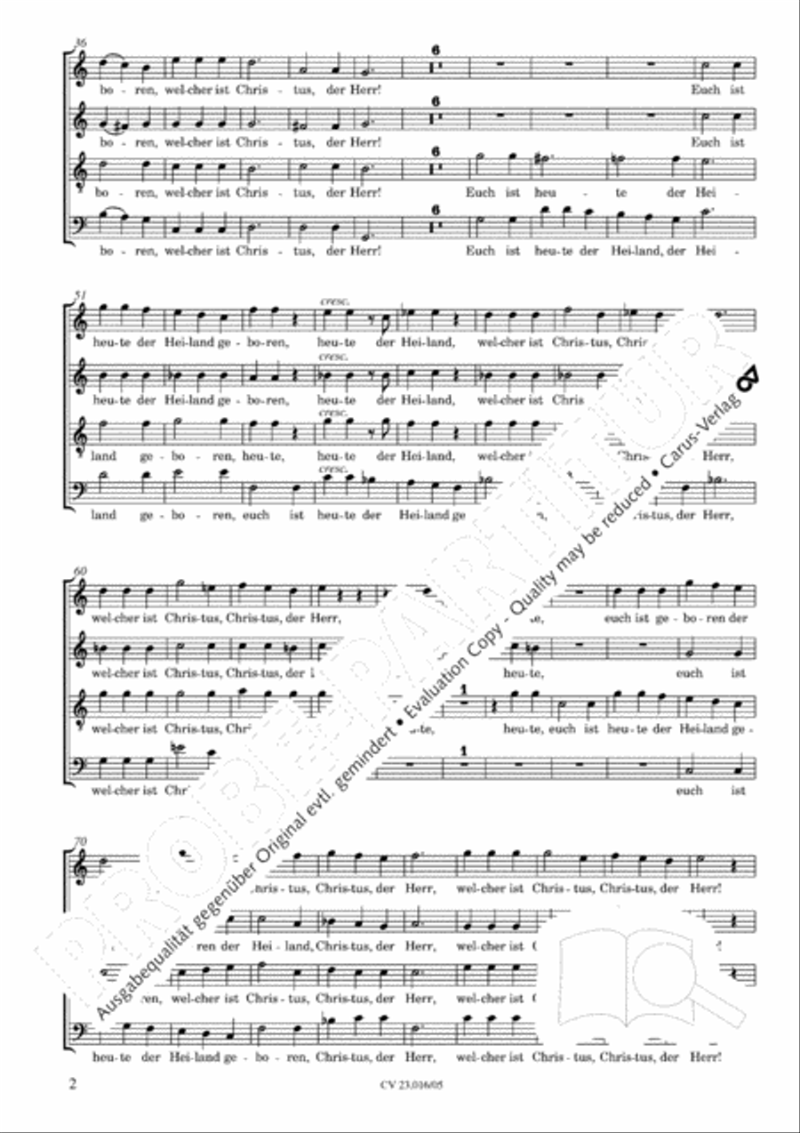Weihnachtskantilene Weihnachtskantilene SSAATB scores gallery preview page 3
