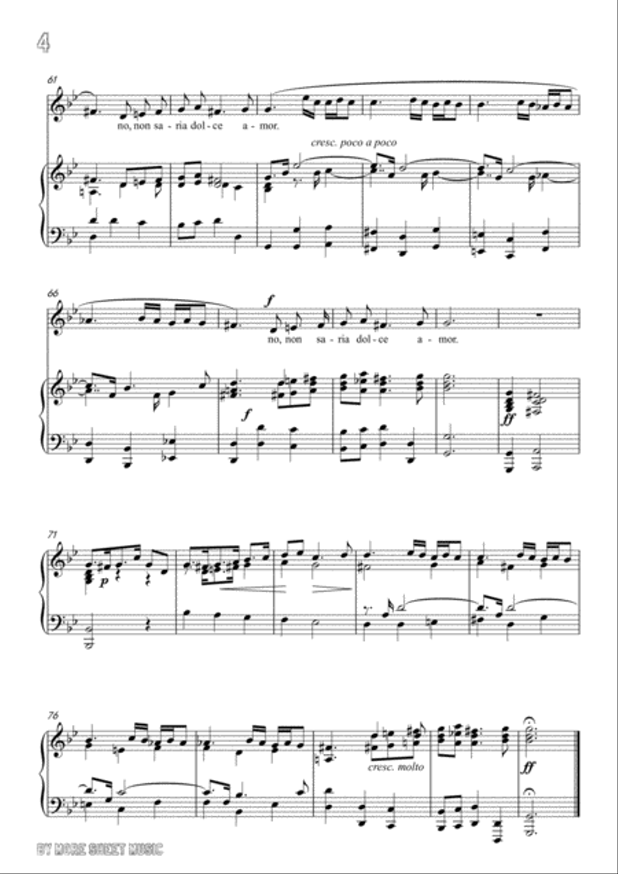 Perti-Se non fossero gli stenti in g minor,for Voice and Piano Voice Solo scores gallery preview page 6