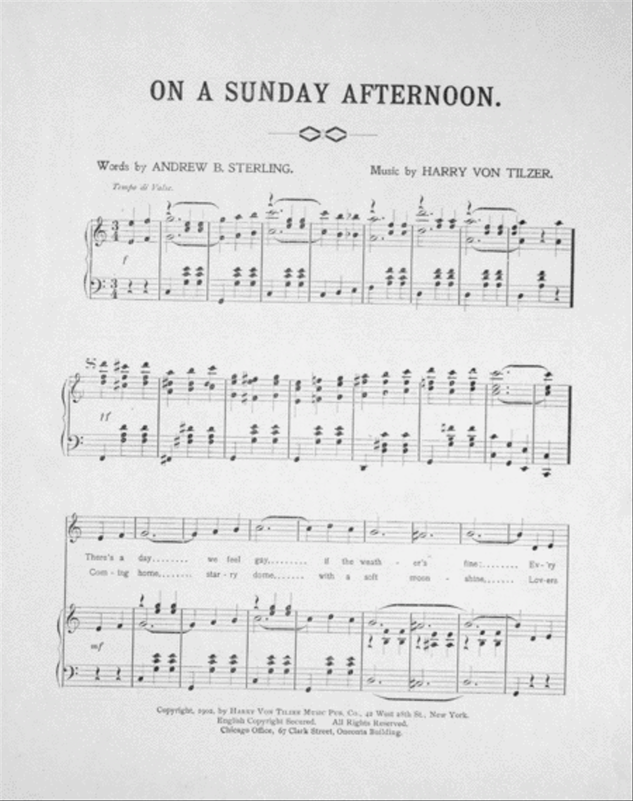 On a Sunday Afternoon Voice scores gallery preview page 2