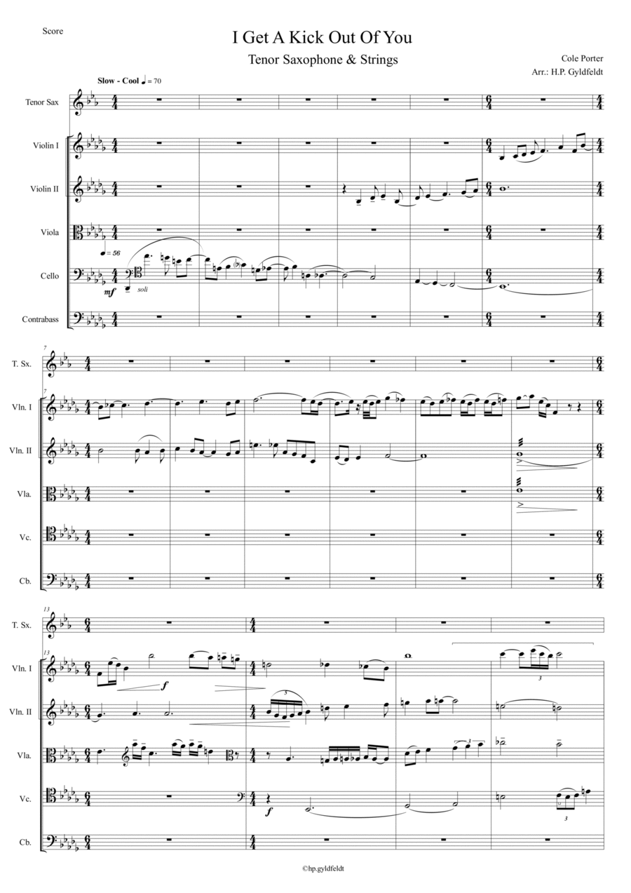 I Get A Kick Out Of You Cello scores gallery preview page 1