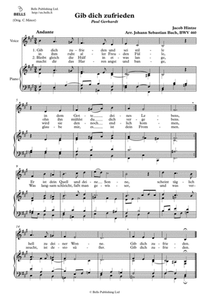 Book cover for Gib dich zufrieden, BWV 460 (B minor)