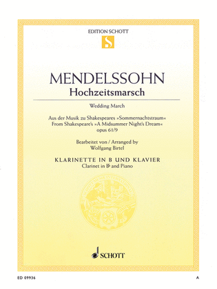 Book cover for Wedding March, Op. 61, No. 9