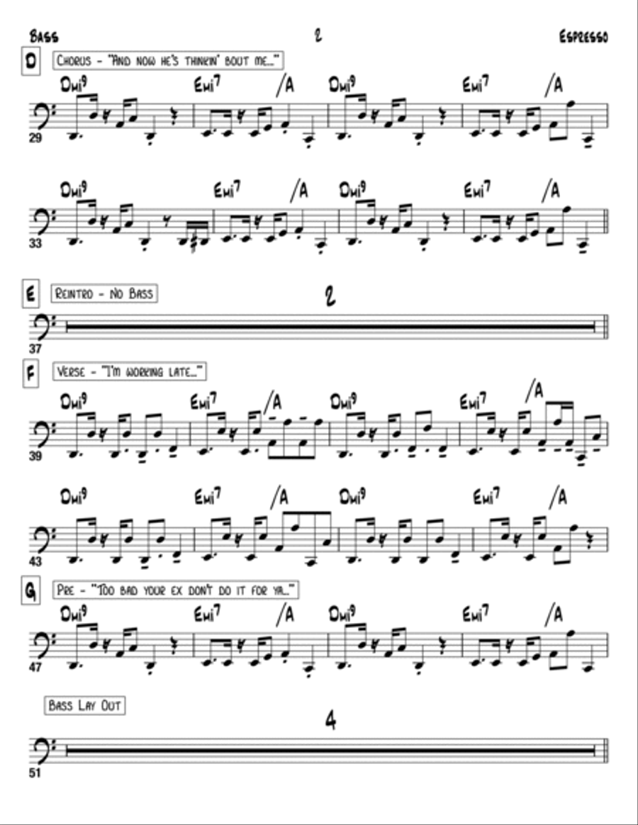 Espresso Bass Guitar scores gallery preview page 2