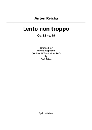 Lento non troppo (Three Saxophones)