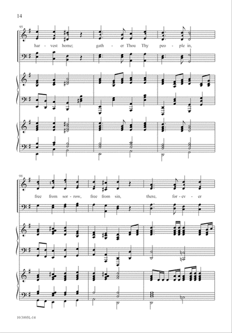 Raise the Song of Harvest Home 4-Part scores gallery preview page 15