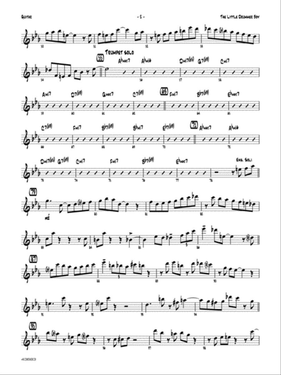 The Little Drummer Boy: Guitar Jazz Ensemble scores gallery preview page 2