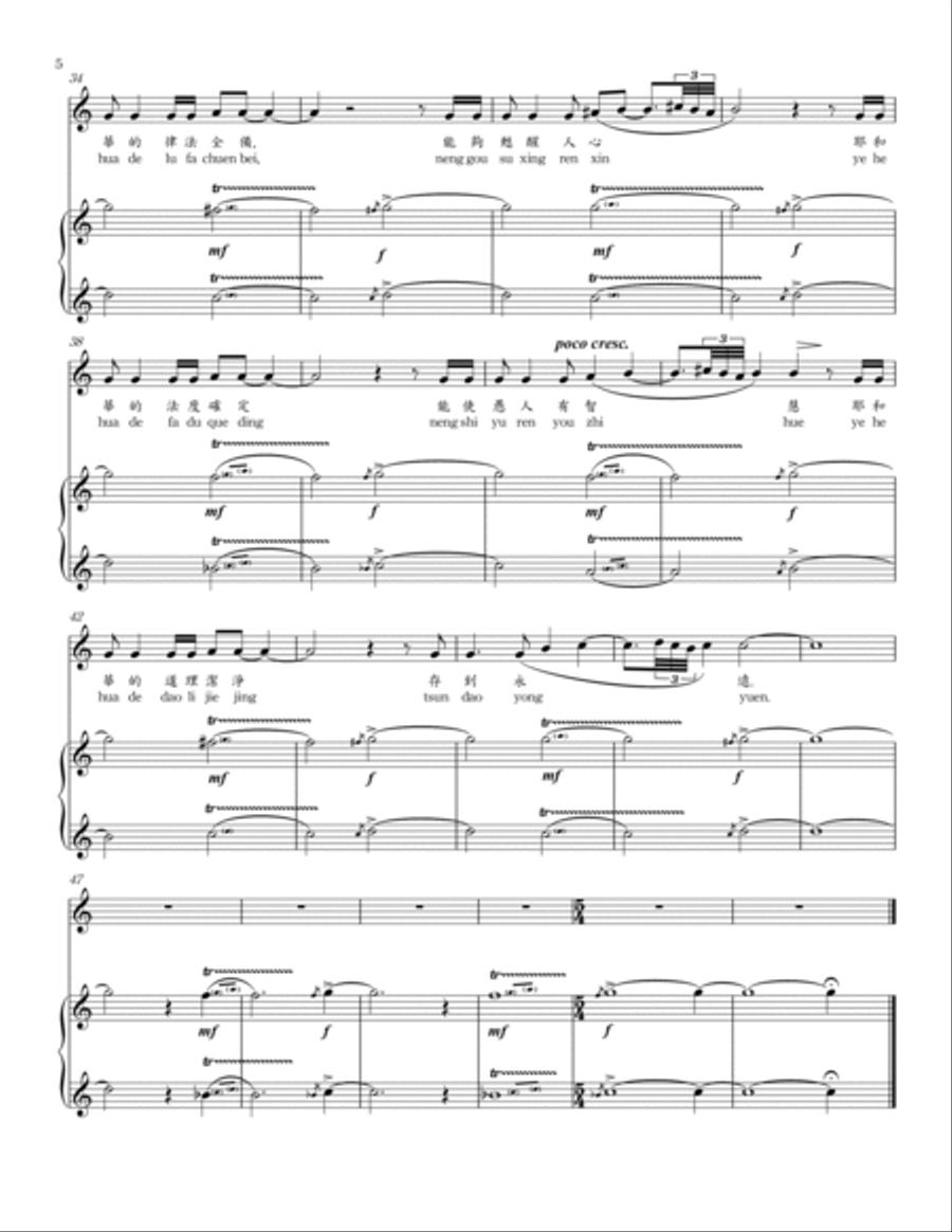 A Pilgrim's Songs. Full score Piano Trio scores gallery preview page 6