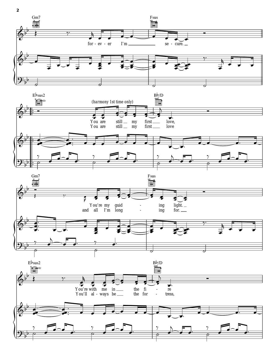 First Love First Love Piano, Vocal, Guitar scores gallery preview page 2