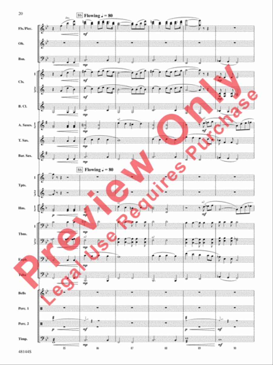 Dances of a Shimmering Spirit Concert Band scores gallery preview page 21