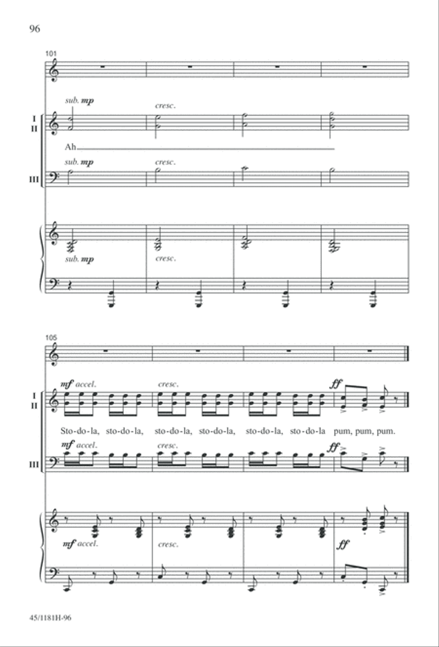 Contemporary Choral Classics 3-Part scores gallery preview page 96