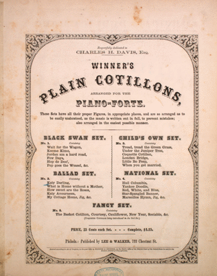 Winner's Plain Cotillons: Ballad Set