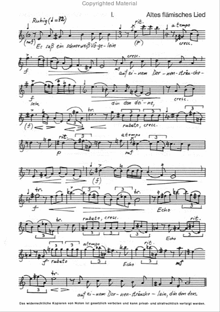 Die Nachtigall Oboe Solo scores gallery preview page 2