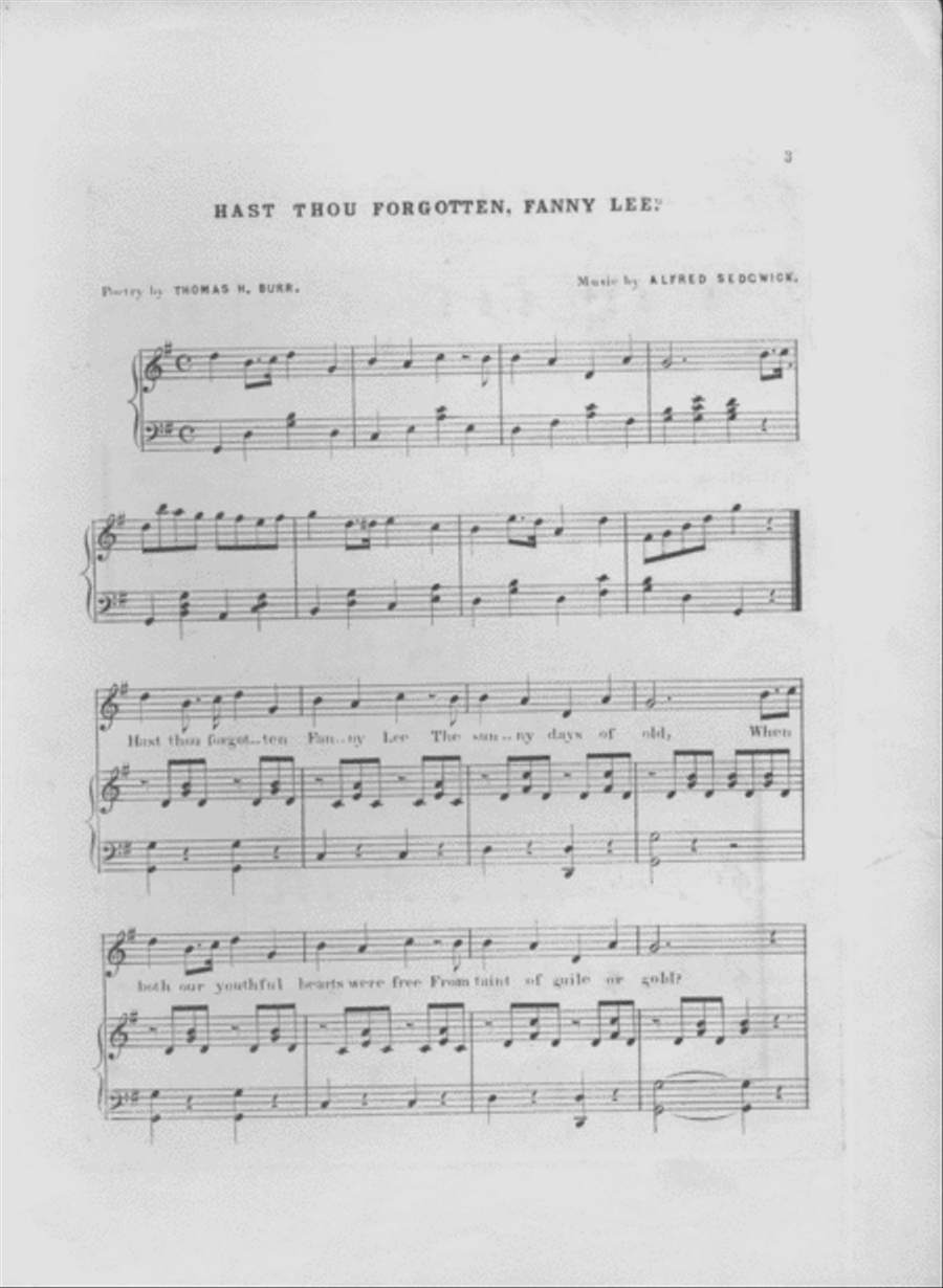 Hast Thou Forgotten, Fanny Lee Voice scores gallery preview page 2
