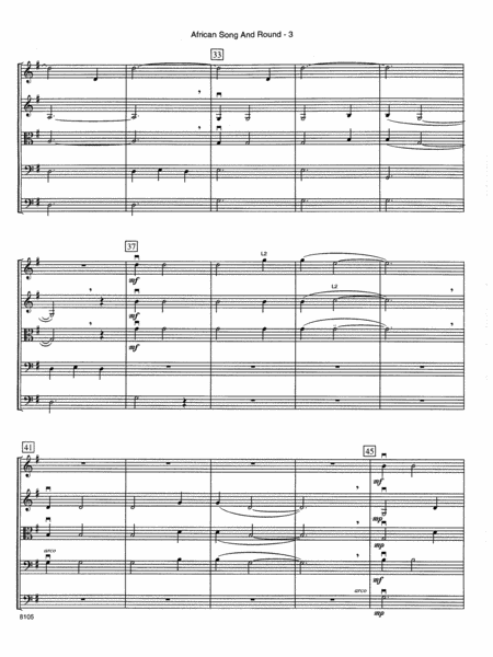 African Song And Round - Full Score