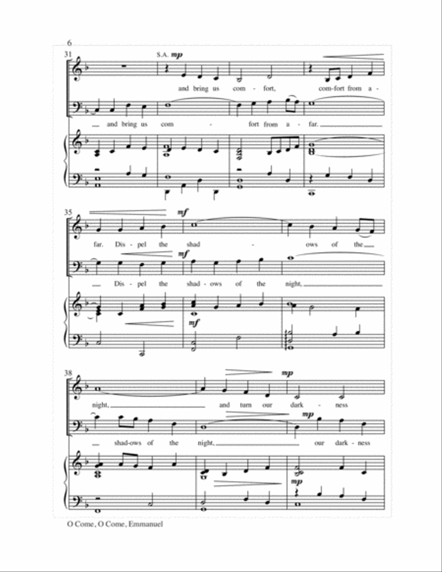 O Come, O Come, Emmanuel 4-Part scores gallery preview page 6