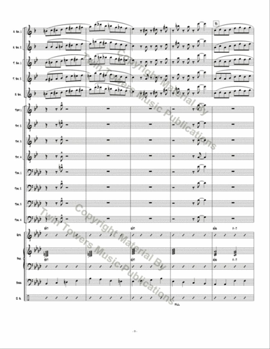 Don't Get Caught Don't Get Caught Jazz Ensemble scores gallery preview page 9