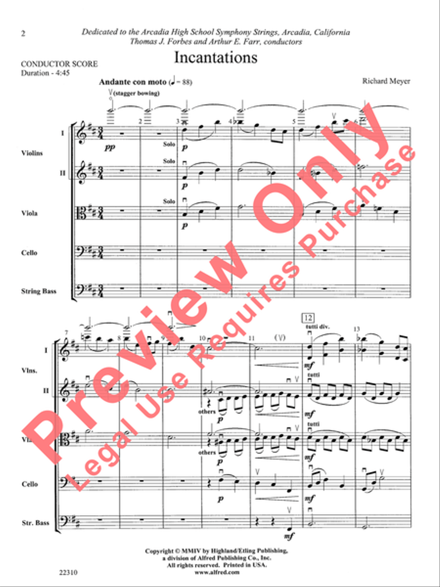 Incantations String Orchestra scores gallery preview page 3