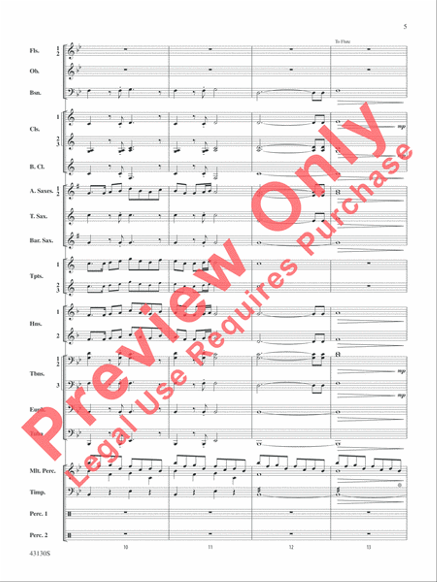 And All the Bells on Earth Shall Ring Concert Band scores gallery preview page 6