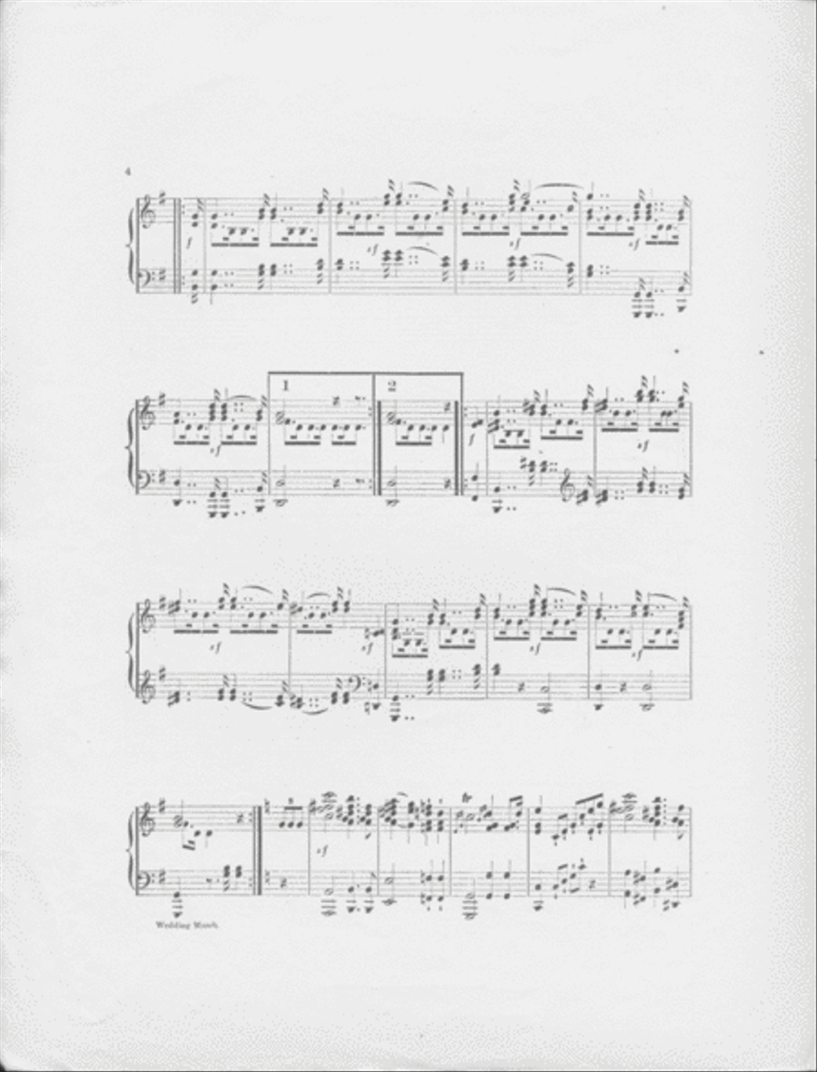 Wedding March for the Piano-forte Piano Solo scores gallery preview page 3