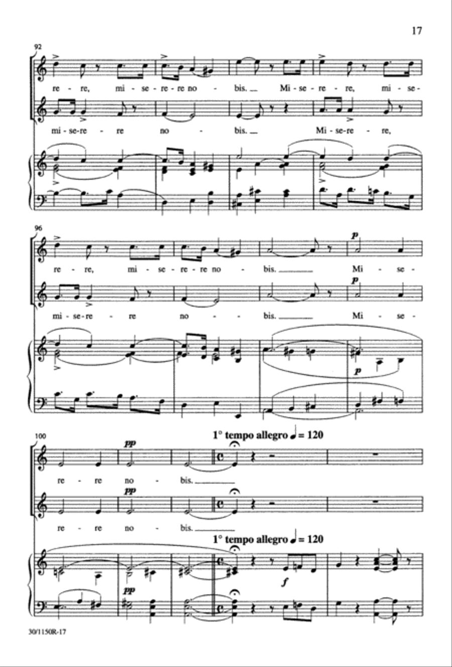 Messe Brève 2-Part scores gallery preview page 18