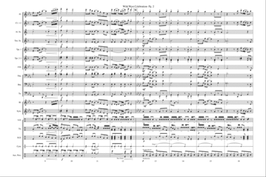 Wild West Celebration Marching Band scores gallery preview page 3