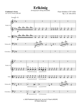 Franz Schubert’s Erlkönig H. 328, Op. 1 Arranged for String Ensemble