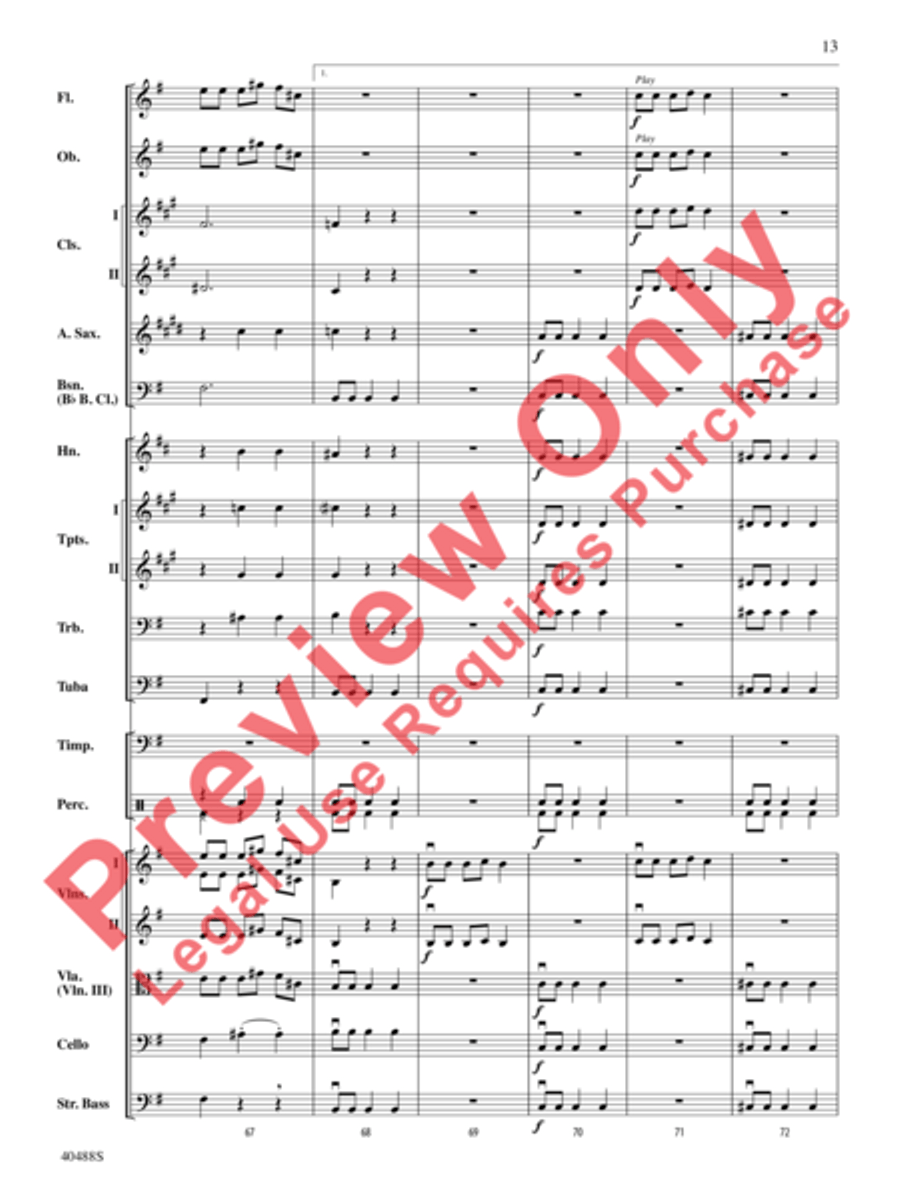 Overture to Die Fledermaus Full Orchestra scores gallery preview page 14