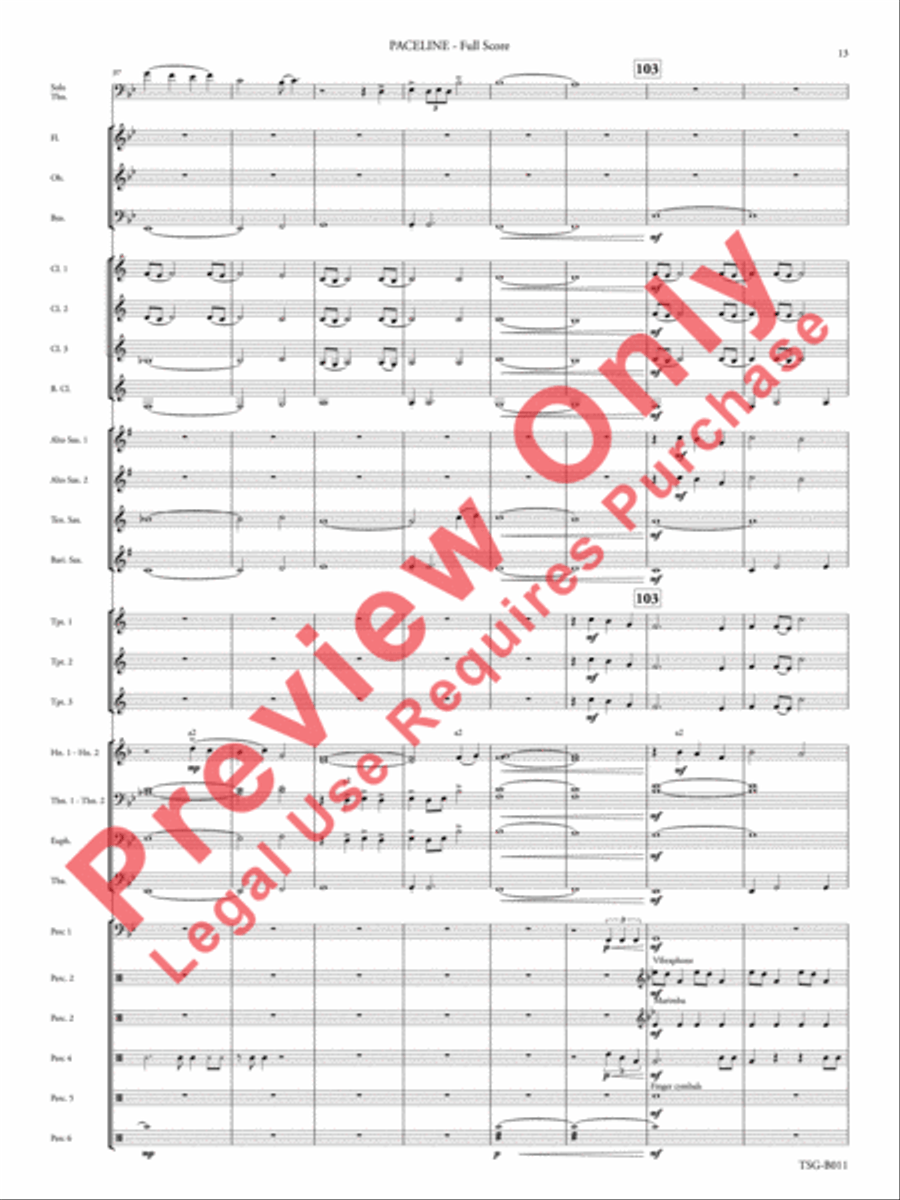 Paceline Concert Band scores gallery preview page 14