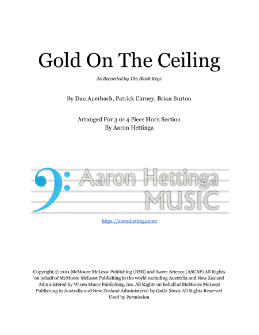 Gold On The Ceiling Small Ensemble scores gallery preview page 1
