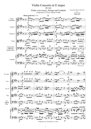 Vivaldi - Violin Concerto in E major RV 268 for Violin, Strings and Cembalo