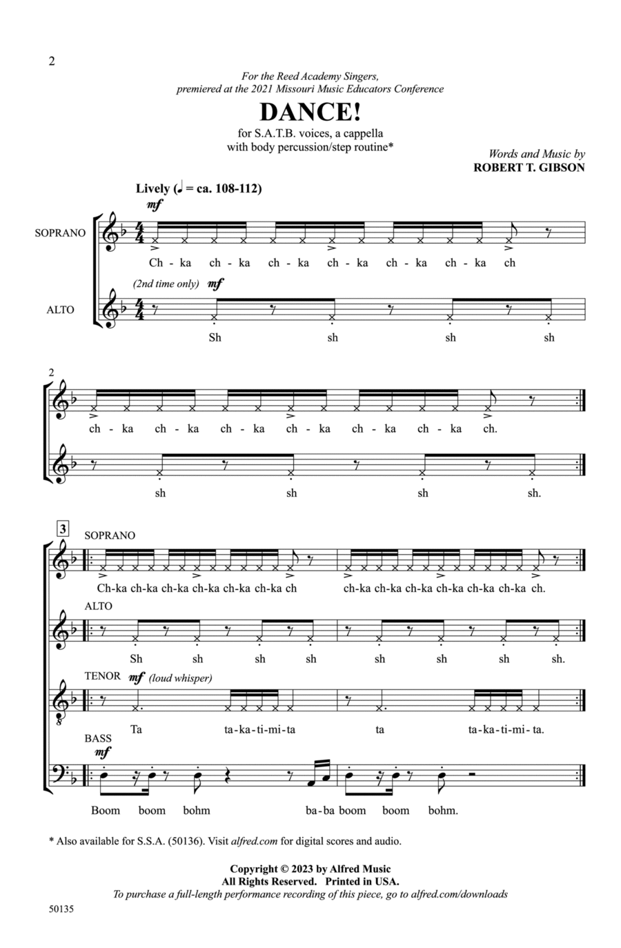 Dance! Choir scores gallery preview page 1