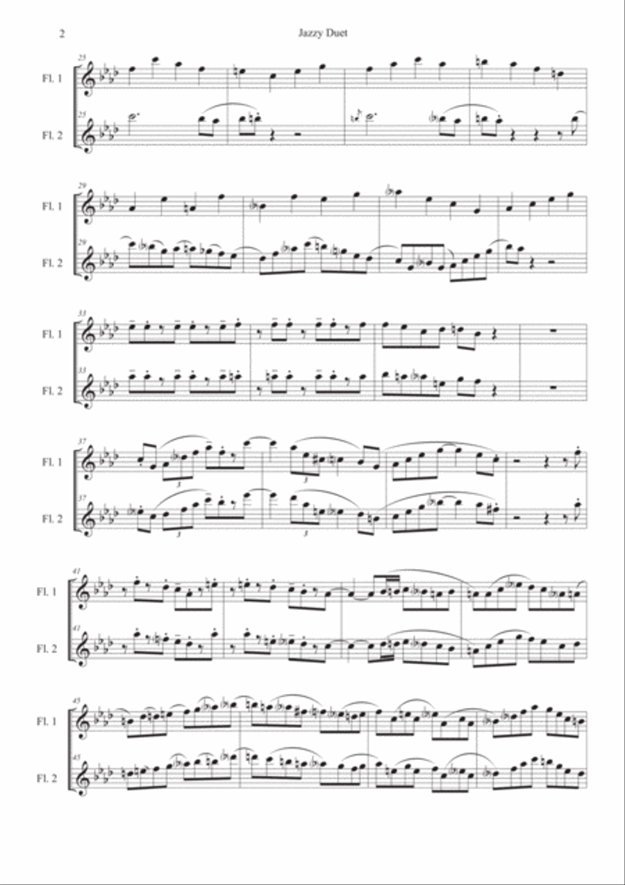 Flute duet (Over the changes to Donna Lee) Flute Duet scores gallery preview page 2