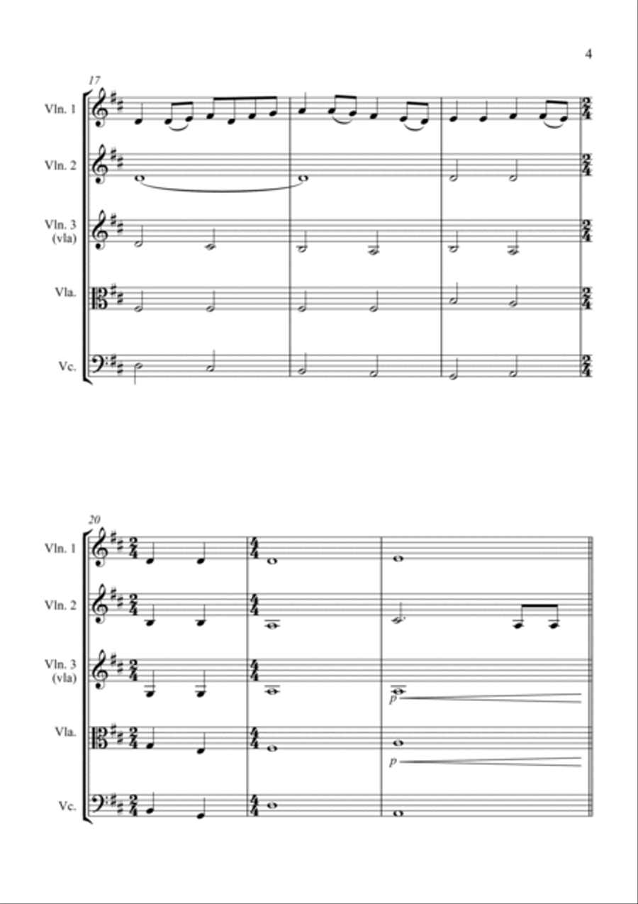 Simple Gifts - for String Quartet String Quartet scores gallery preview page 5