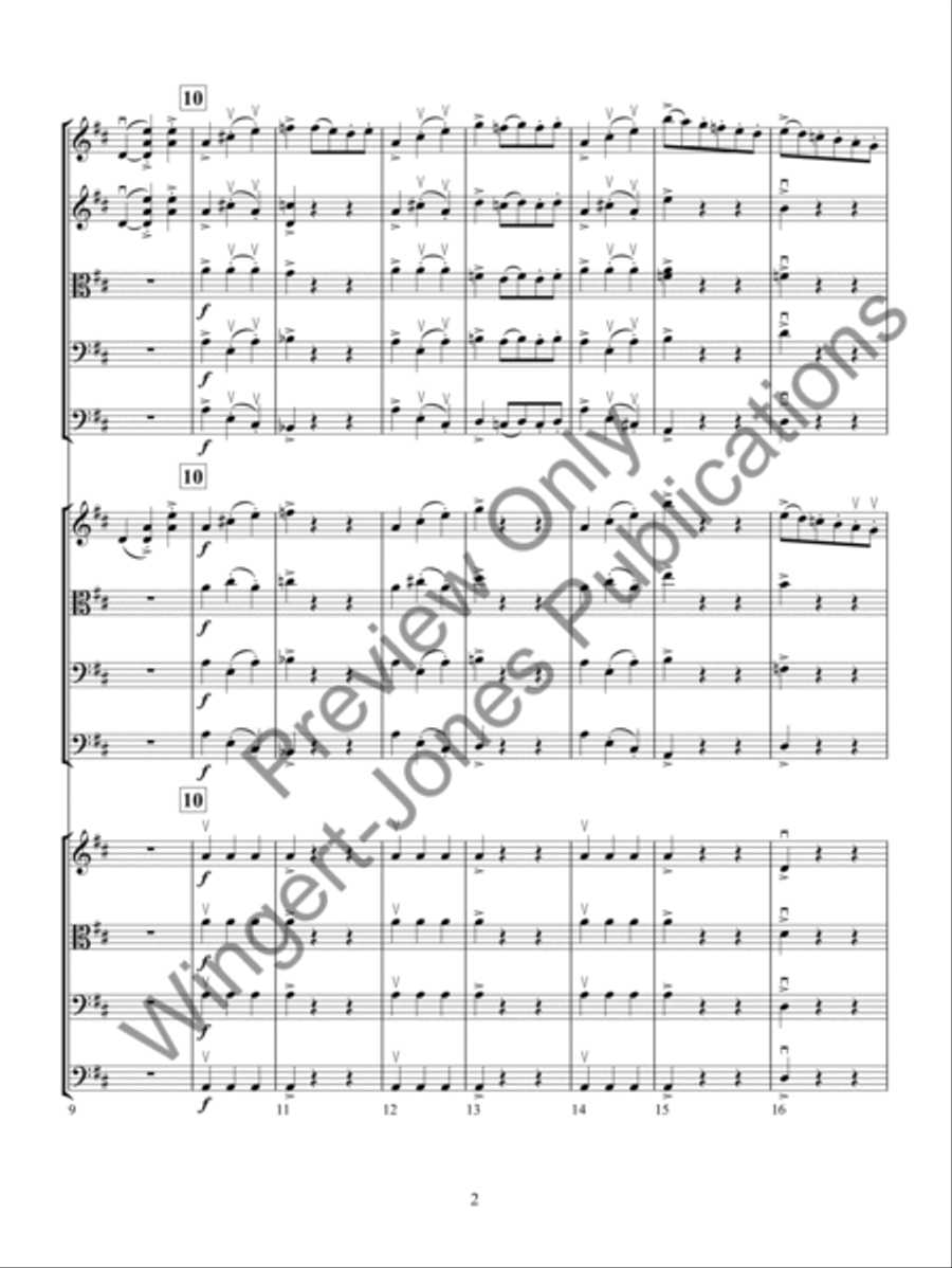 Allegro in D Major String Orchestra scores gallery preview page 5