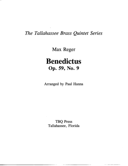Benedictus, Op. 59, No. 9