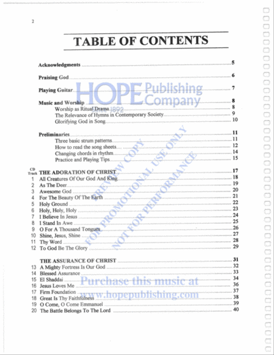 Praise and Worship Guitar with CD Guitar Solo scores gallery preview page 5