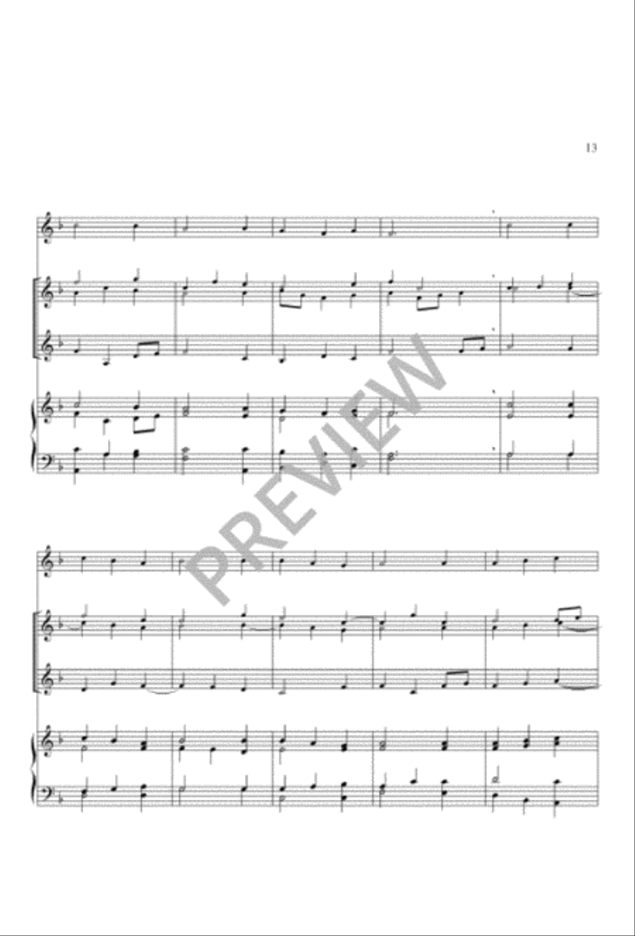 Twelve Hymn Settings for Three Trumpets and Organ Trumpet Trio scores gallery preview page 11