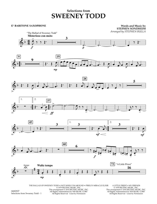 Selections from Sweeney Todd (arr. Stephen Bulla) - Eb Baritone Saxophone