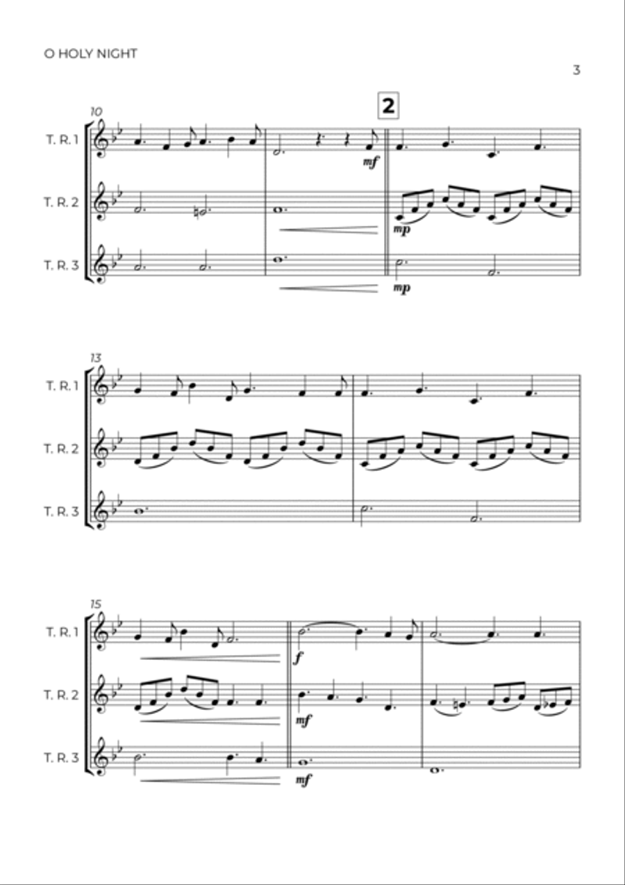 O Holy Night Tenor Recorder scores gallery preview page 3