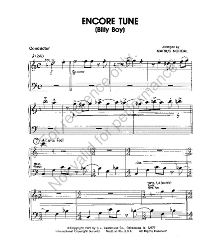 Encore Tune Encore Tune Jazz Ensemble scores gallery preview page 2