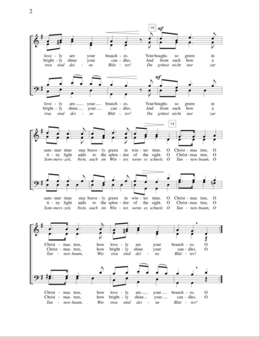 O Christmas Tree O Christmas Tree 4-Part scores gallery preview page 2