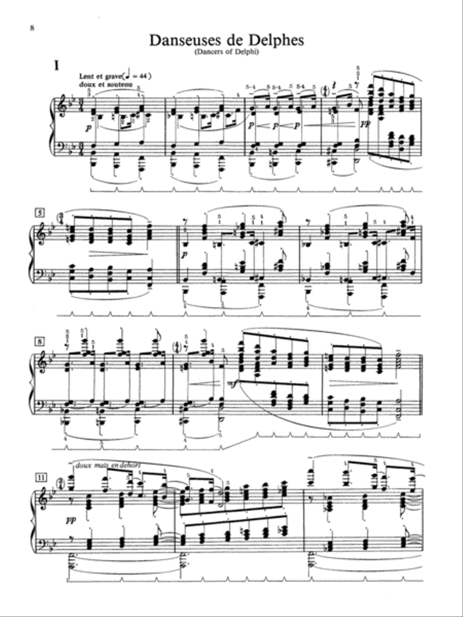 Debussy -- Preludes, Book 1 Piano Method scores gallery preview page 3
