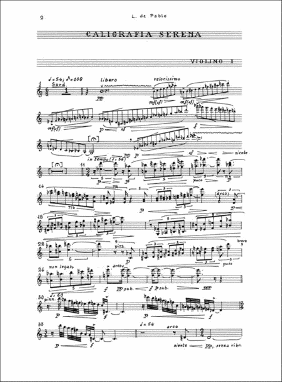 Caligrafia Serena String Quartet scores gallery preview page 2