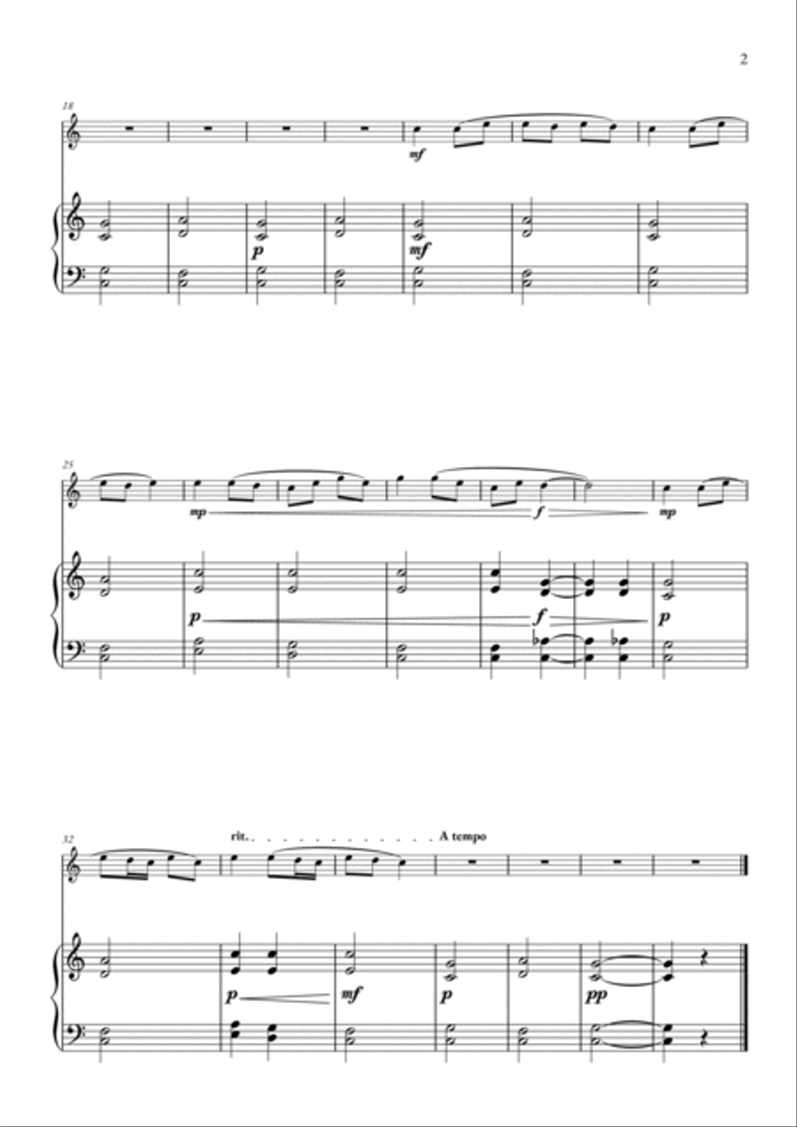 À la Claire Fontaine À la Claire Fontaine Flute Solo scores gallery preview page 2