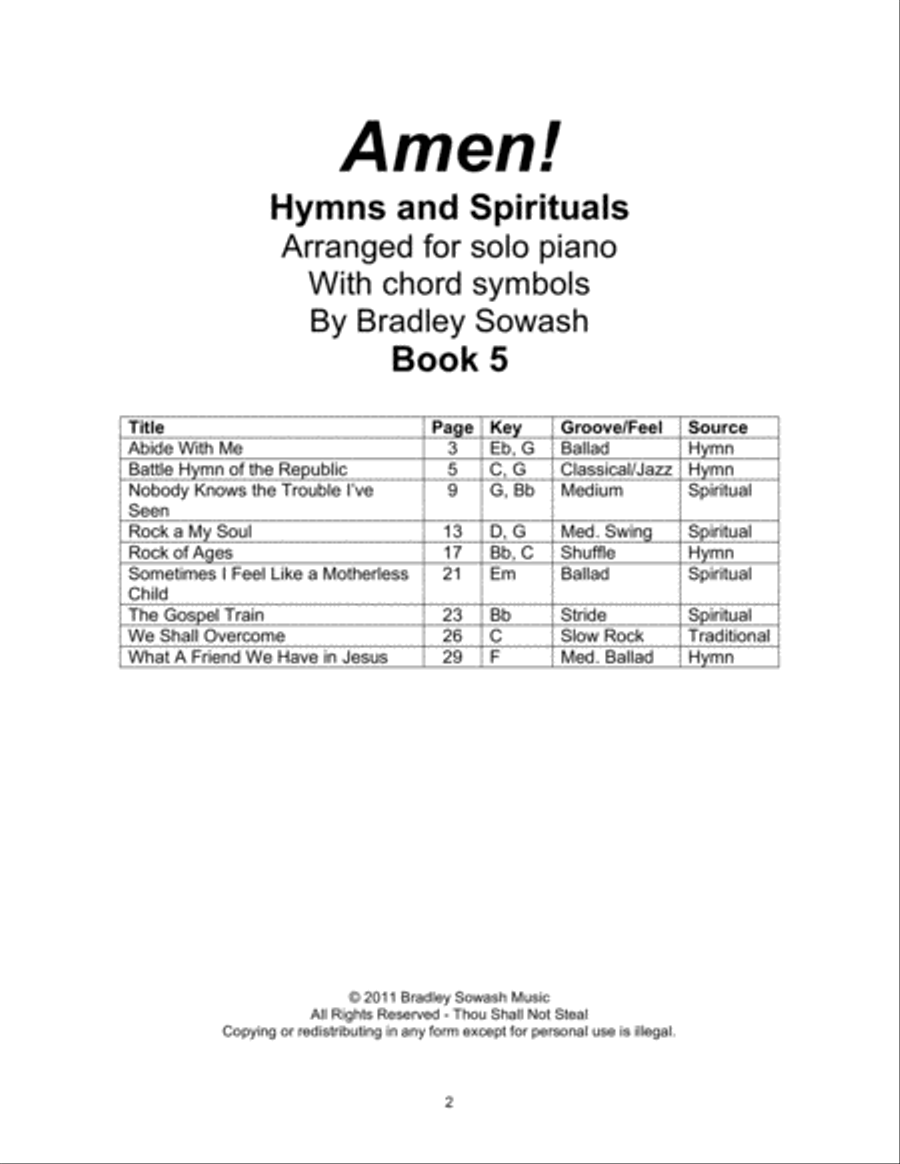 Amen! - Book 5 Amen! - Book 5 Sacred scores gallery preview page 3