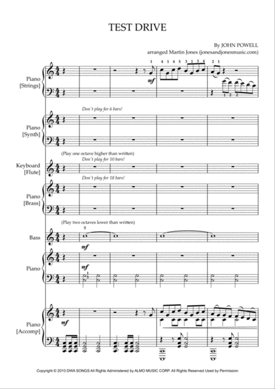 Test Drive Electronic Keyboard scores gallery preview page 2