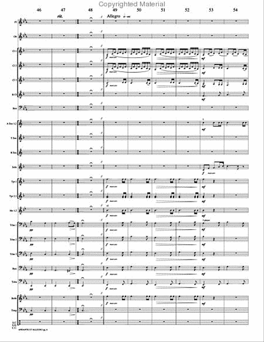Andante et Allegro Andante et Allegro Concert Band scores gallery preview page 9
