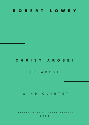 Book cover for Christ Arose (He Arose) - Wind Quintet (Full Score and Parts)
