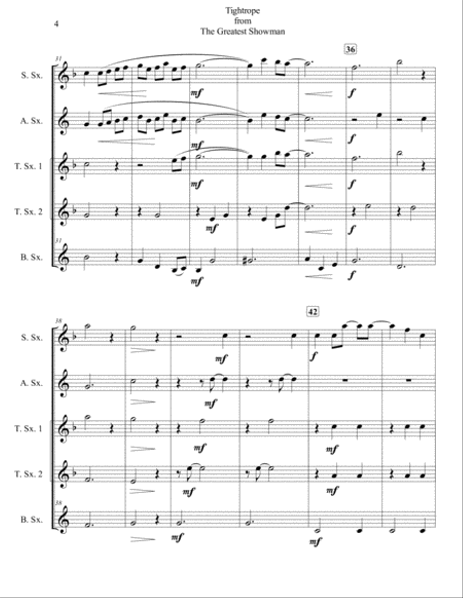 Tightrope Woodwind Quintet scores gallery preview page 4